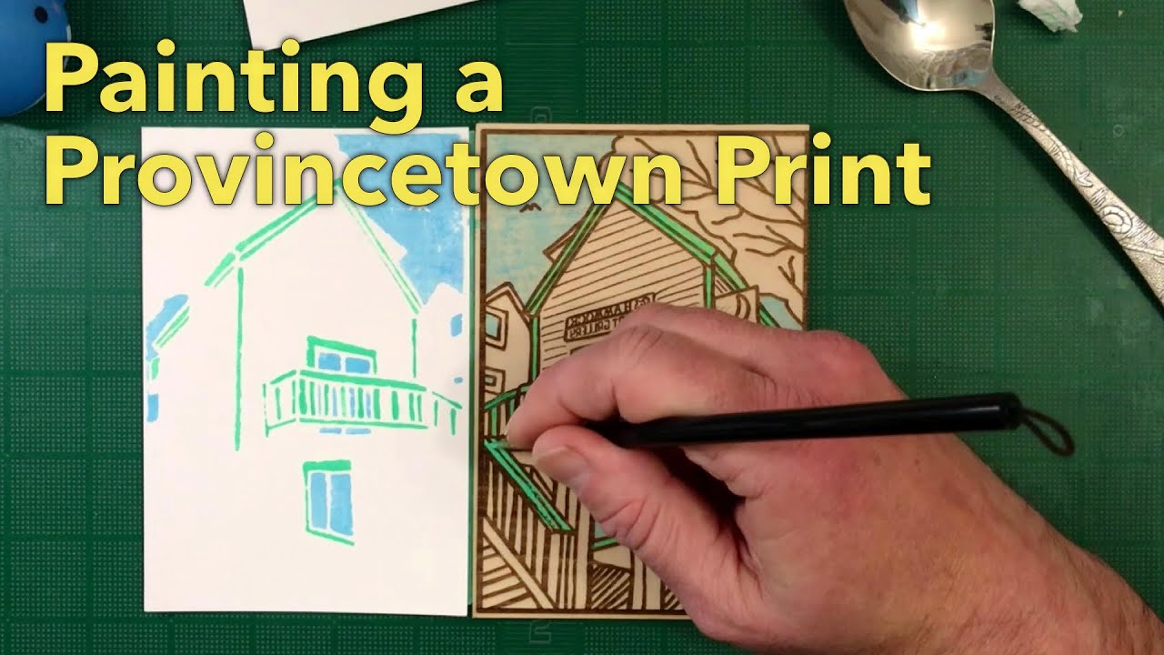 Watch This Wood Block Come to Life | Laser-Engraved Provincetown Print