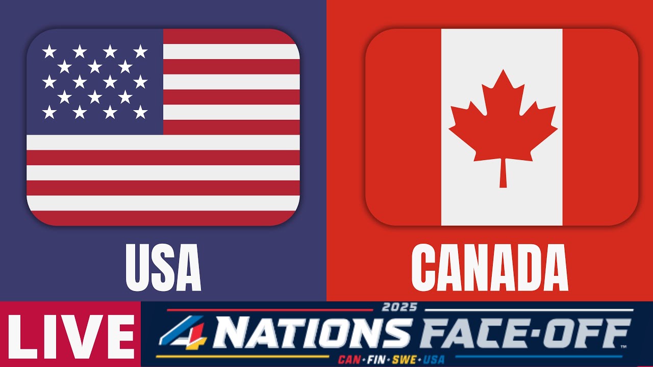USA VS CANADA 🏒 4 Nations Face-Off | Game Score & Play-by-Play - Feb 15 ...