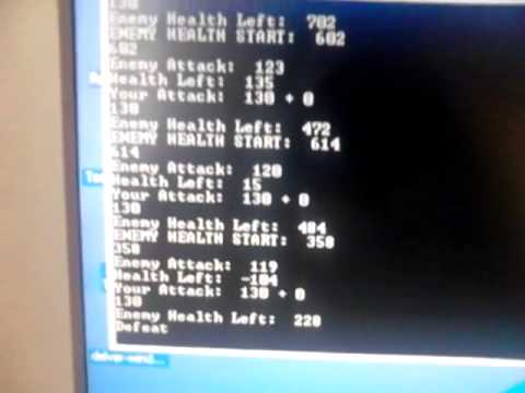 A python text based combat system