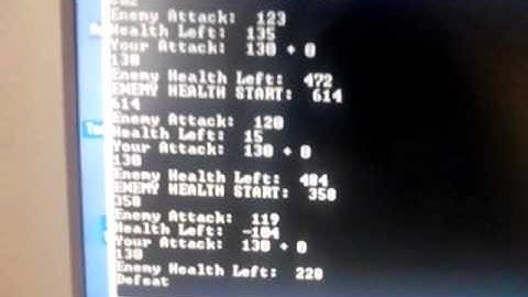 A python text based combat system