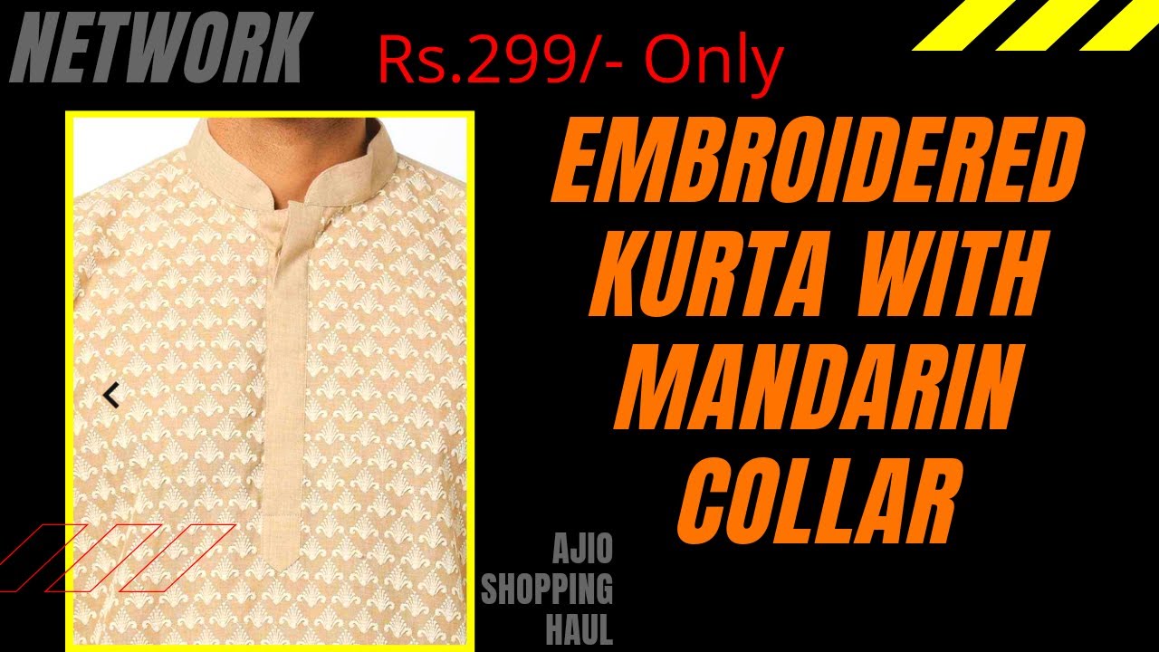 NETWORK Printed Kurta with Mandarin Collar | Review | Rs.299/-Only | Ajio Shopping Haul |