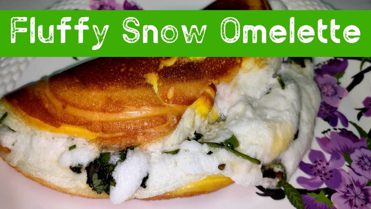 How To Make Super Fluffy Omelet, Snow Omelette Recipe, Tasty Foamy Egg
