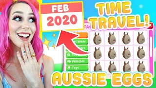 CAN I GO BACK IN TIME To OPEN 100 LEGENDARY AUSSIE PET EGGS ! Roblox Adopt Me