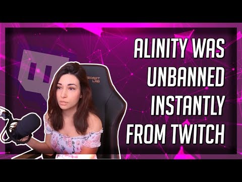 Alinity Was Unbanned Instantly From Twitch