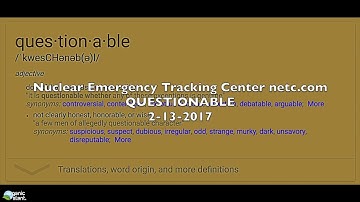 Nuclear Emergency Tracking Center netc.com QUESTIONABLE 2-13-2017 | Organic Slant