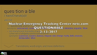 Nuclear Emergency Tracking Center netc.com QUESTIONABLE 2-13-2017 | Organic Slant