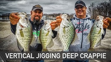 Vertical Jigging Big Winter Crappie Deep with Tubes
