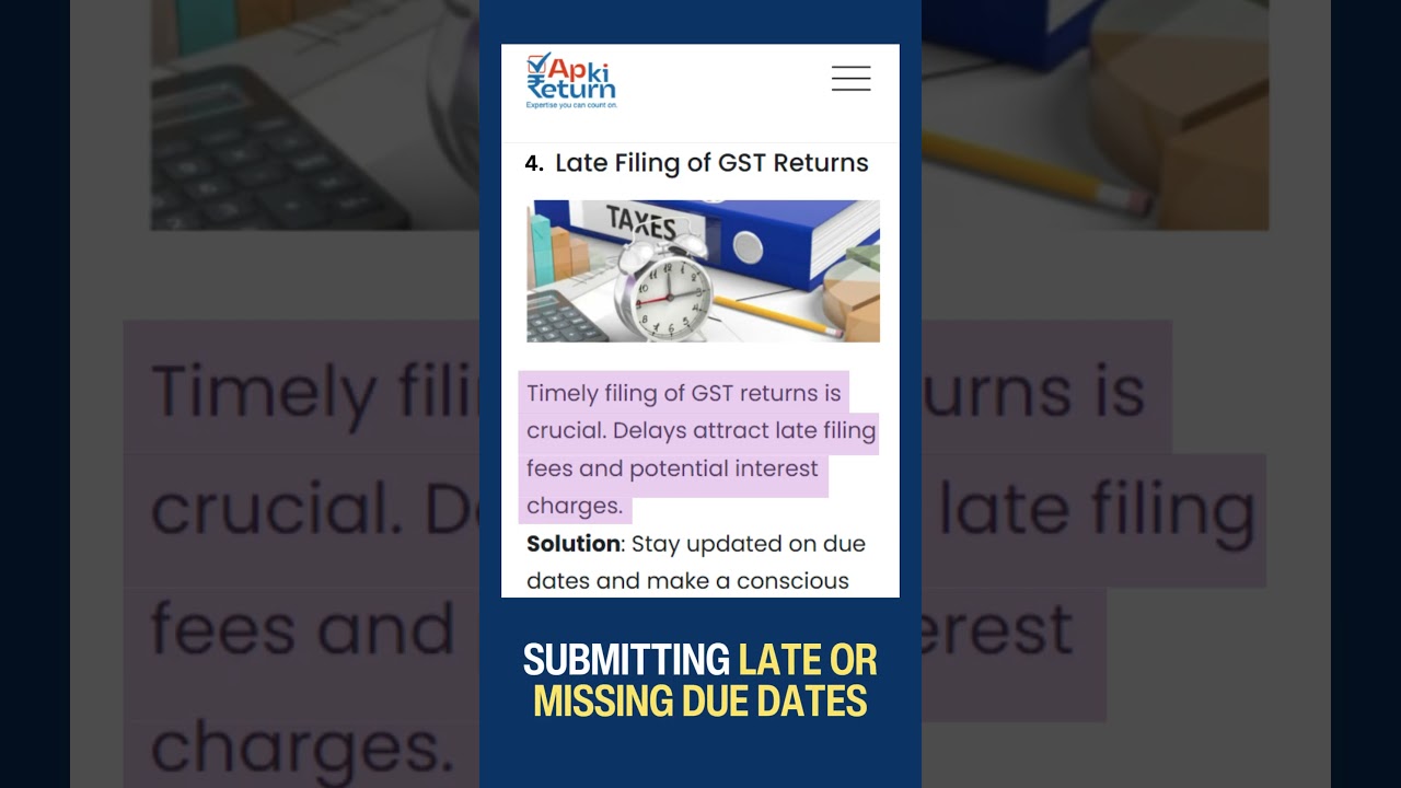 GST filing mistakes to avoid