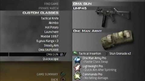 My MW2 Trickshot Class Setup