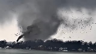 Multi-Vortex EF3 Tornado in Union City, MI 3/6/2026
