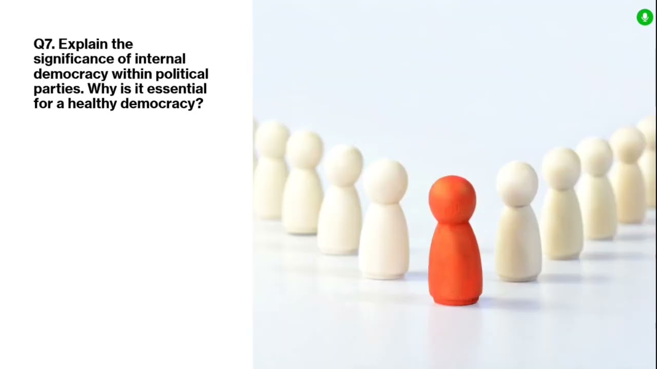 Democratic Functioning of Parties | UPSC Mains Answers + Prelims MCQs with Explanation | GS-2 Polity