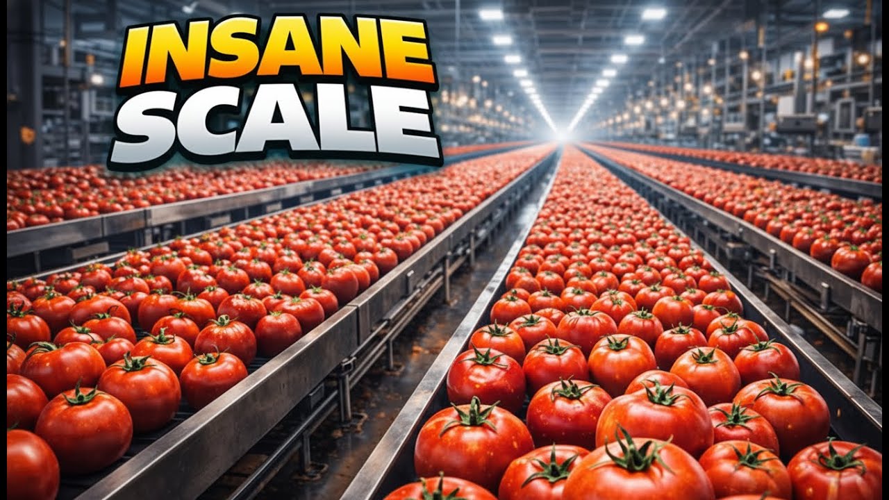 Inside a Tomato Factory Running at Insane Production Scale