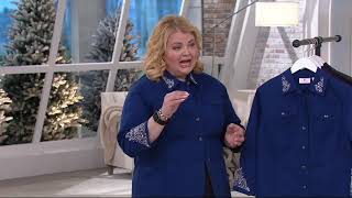 Quacker Factory Scroll Embellished Woven Jacket on QVC