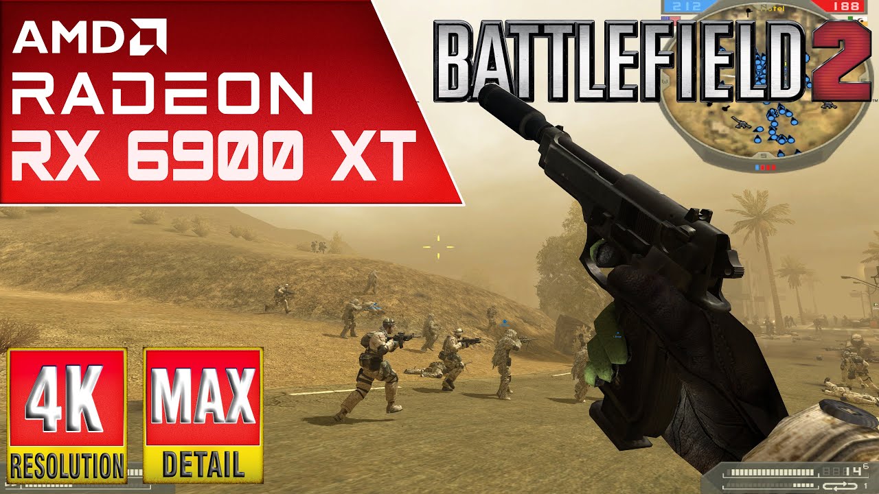 𝐀𝐌𝐃 𝟔𝟗𝟎𝟎 𝐗𝐓 𝟏𝟔𝐆𝐁 ► Battlefield 2 with 256 PLAYERS! ► 4K Max Detail