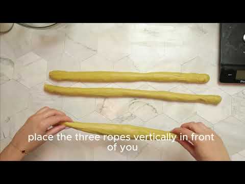 How to Braid Tsoureki with 3 ropes