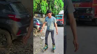 “Not perfect, just practicing 💯”#viral #trending #skating #shorts #roadskating #babygirl