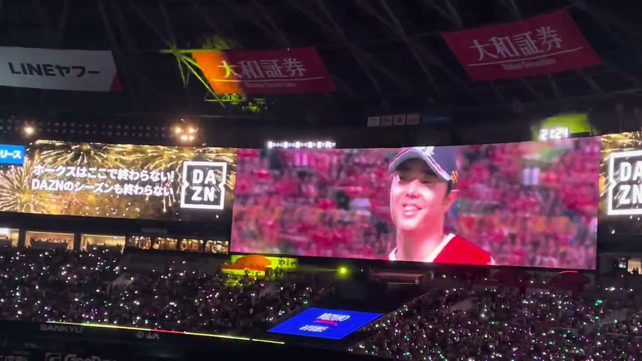 CS第5戦勝利後の花火