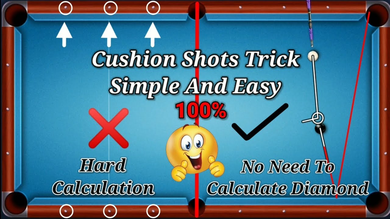 8 Ball Pool Cushion Shot Tutorial | Cushion Shot Trick In 8 Ball Pool 