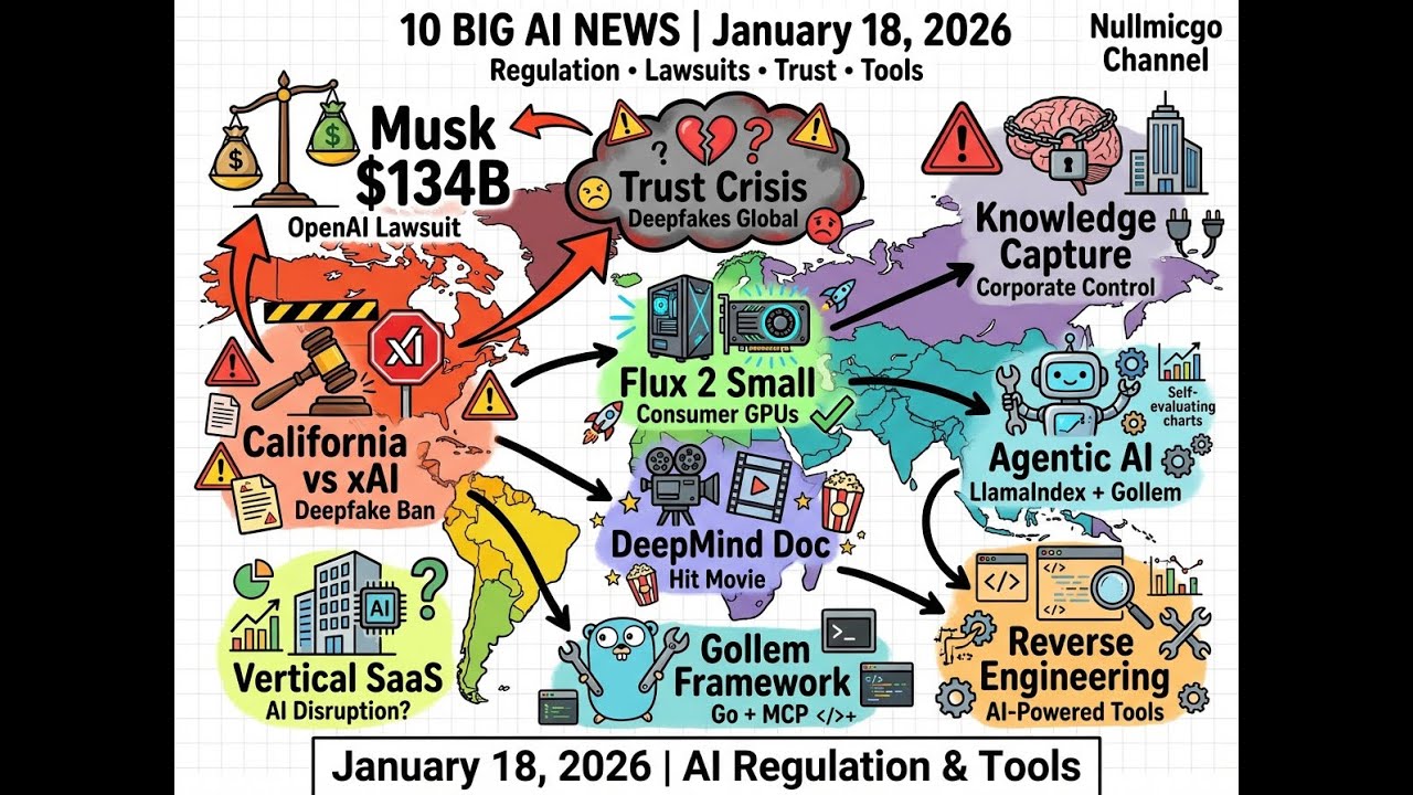 January 18, 2026 | 10 Big AI News: California vs xAI Deepfakes, Musk $134B Lawsuit & More!