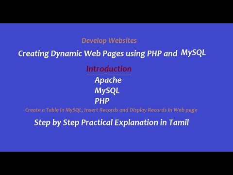 Introduction to PHP and MySQL in Tamil| Create Dynamic Web Pages - YouTube