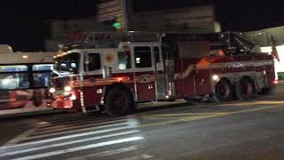 FDNY Ladder 126 going back home after acting Ladder 129
