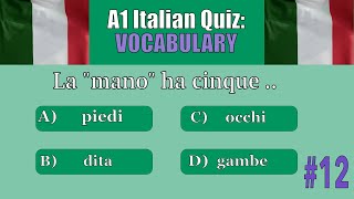 Italian Quiz: Basic Vocabulary (Objects, Family, Days) - Easy Italian A1 Test for Beginners #12