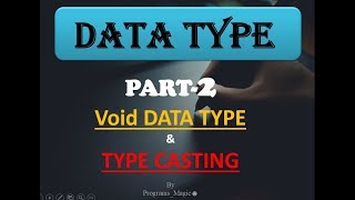 Type Casting in C (HINDI/URDU) || Void Data Types in c || C Programming Tutorial || in Hindi