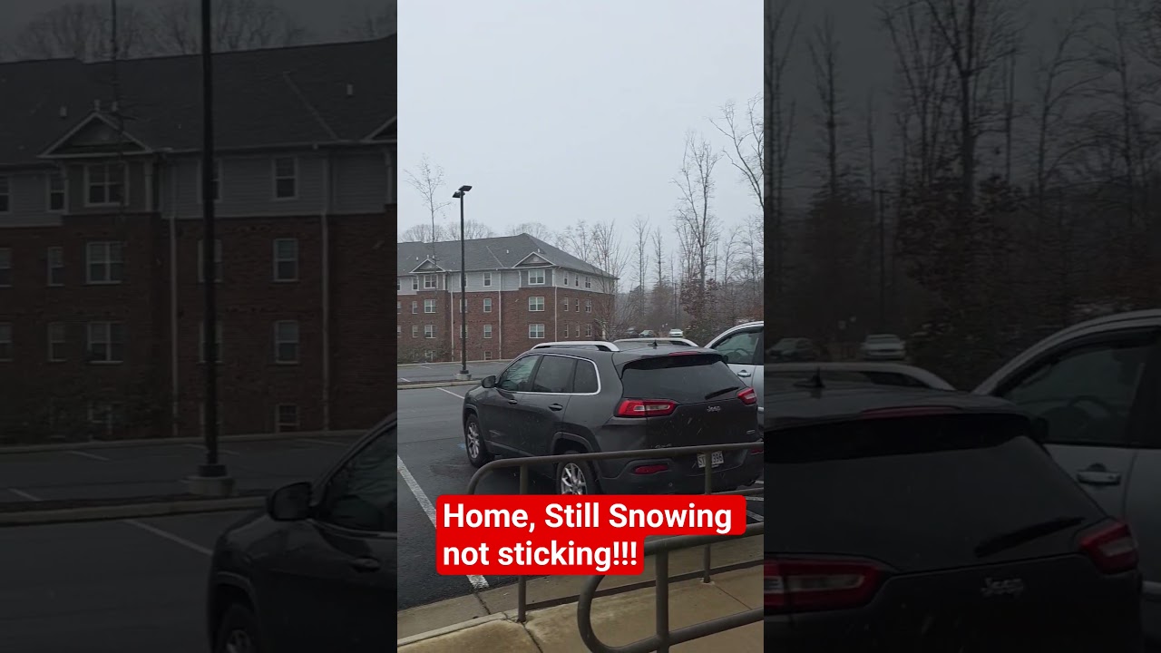 Дома идёт снег, но он не прилипает 