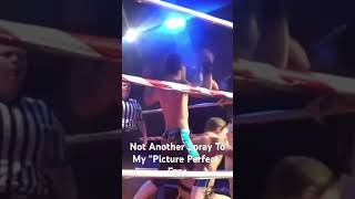 Not Another Spray To My “Picture Perfect” Face #prowrestling #wrestling #independentwrestling