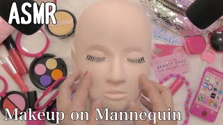 ASMR 眠たくなるささやき声でマネキンメイクアップ｜Super Close and Sleepy Whispering Makeup on Mannequin Face｜