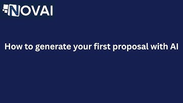 Generate your first proposal with AI