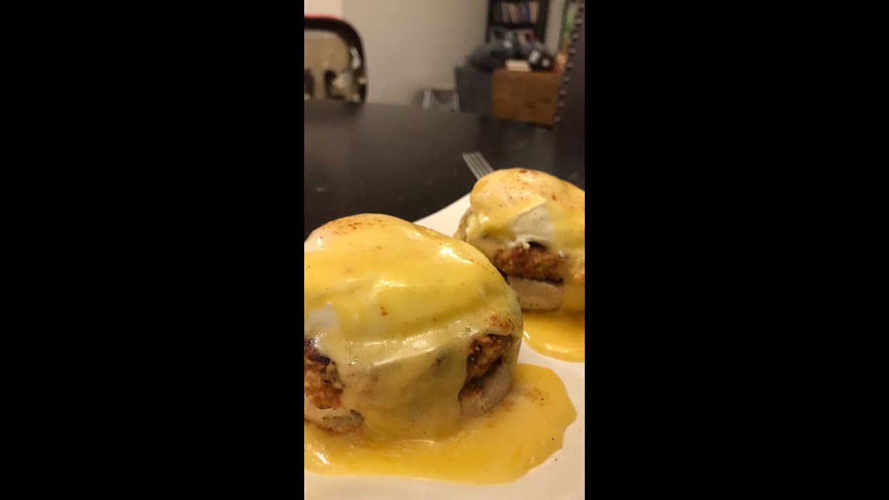 How to make Eggs Benedict | Shrimp and Andouille Sausage