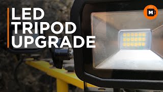 LED tripod work light upgrade. Huge power saving!