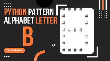 Python Tutorial: How to Create Alphabet Pattern B using Python