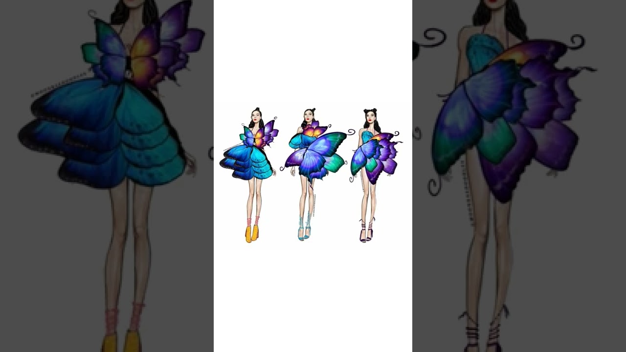 Butterfly inspiration designs (digital illustration)