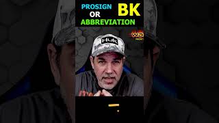 Is BK in CW a PROSIGN or ABBREVIATION? #cw #pota