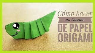 Cómo hacer un  GUSANO  de papel MUY FÁCIL  | Origami PASO A PASO