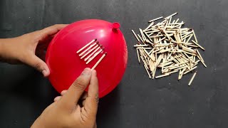 Unique Craft Using Waste Balloon and Matchstick | Home Decoration Ideas
