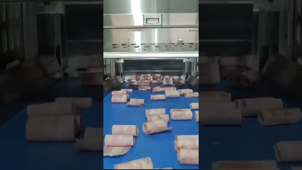 Frozen meat roll slice