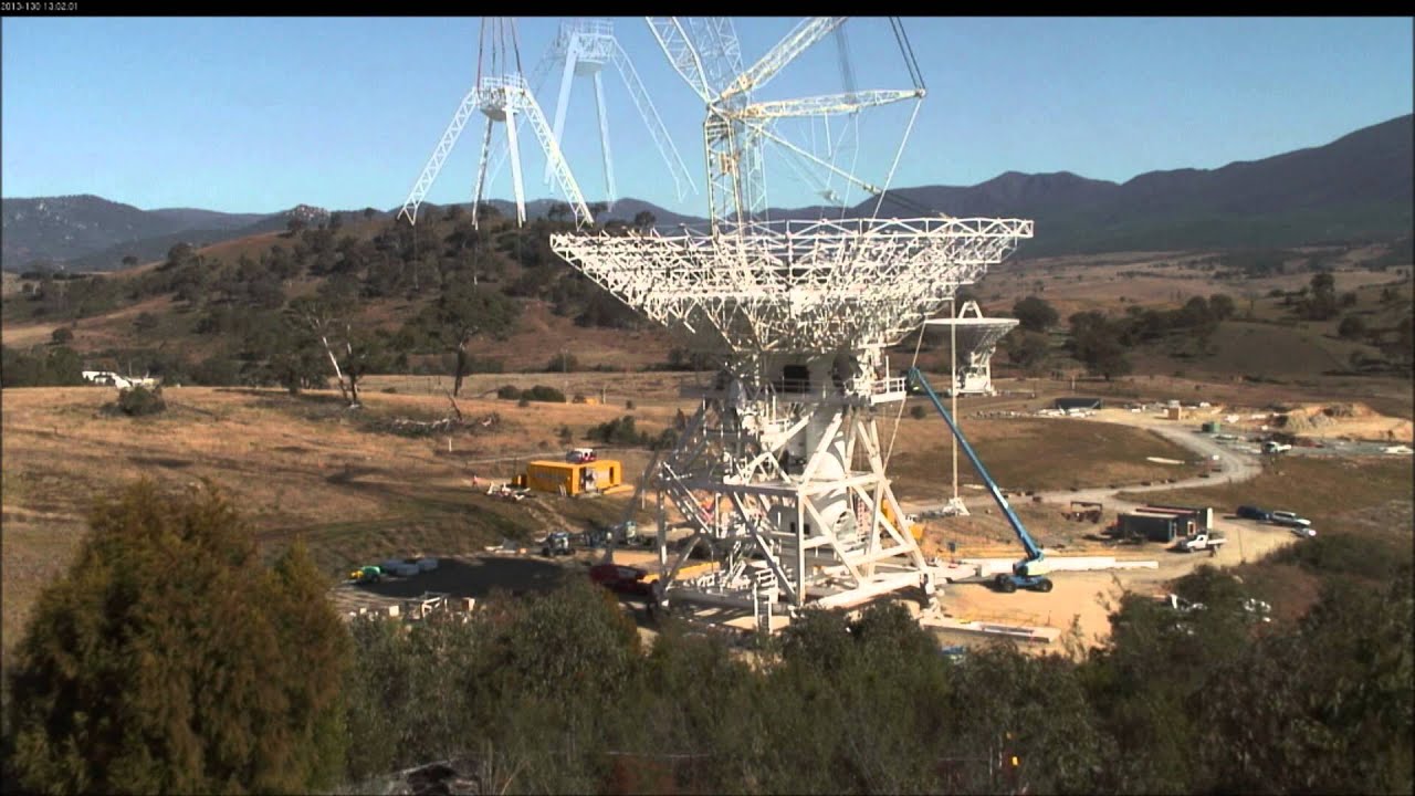 Deep Space Station 35 - Quad/Subreflector Lift Timelapse