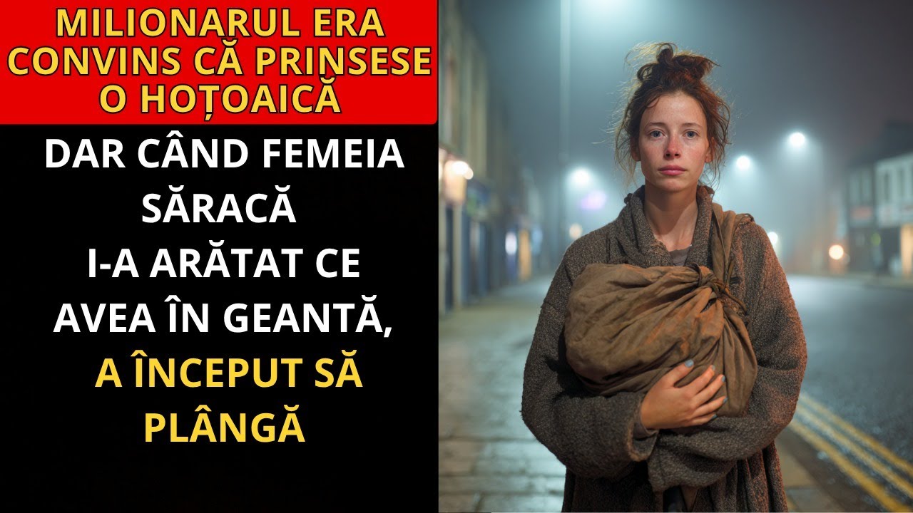 dar când femeia săracă i-a arătat ce avea în geantă, a început să plângă.