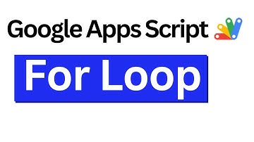 For Loop in Google Apps Script in Hindi || Google Apps Script For Loop in Hindi