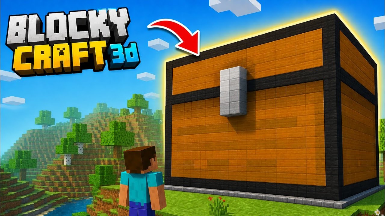 I BUILT THE BIGGEST CHEST IN BLOCKY CRAFT 3D - YouTube