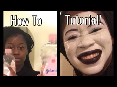 How To Apply Mime Make Up | Clown Make up | White Face Easy
