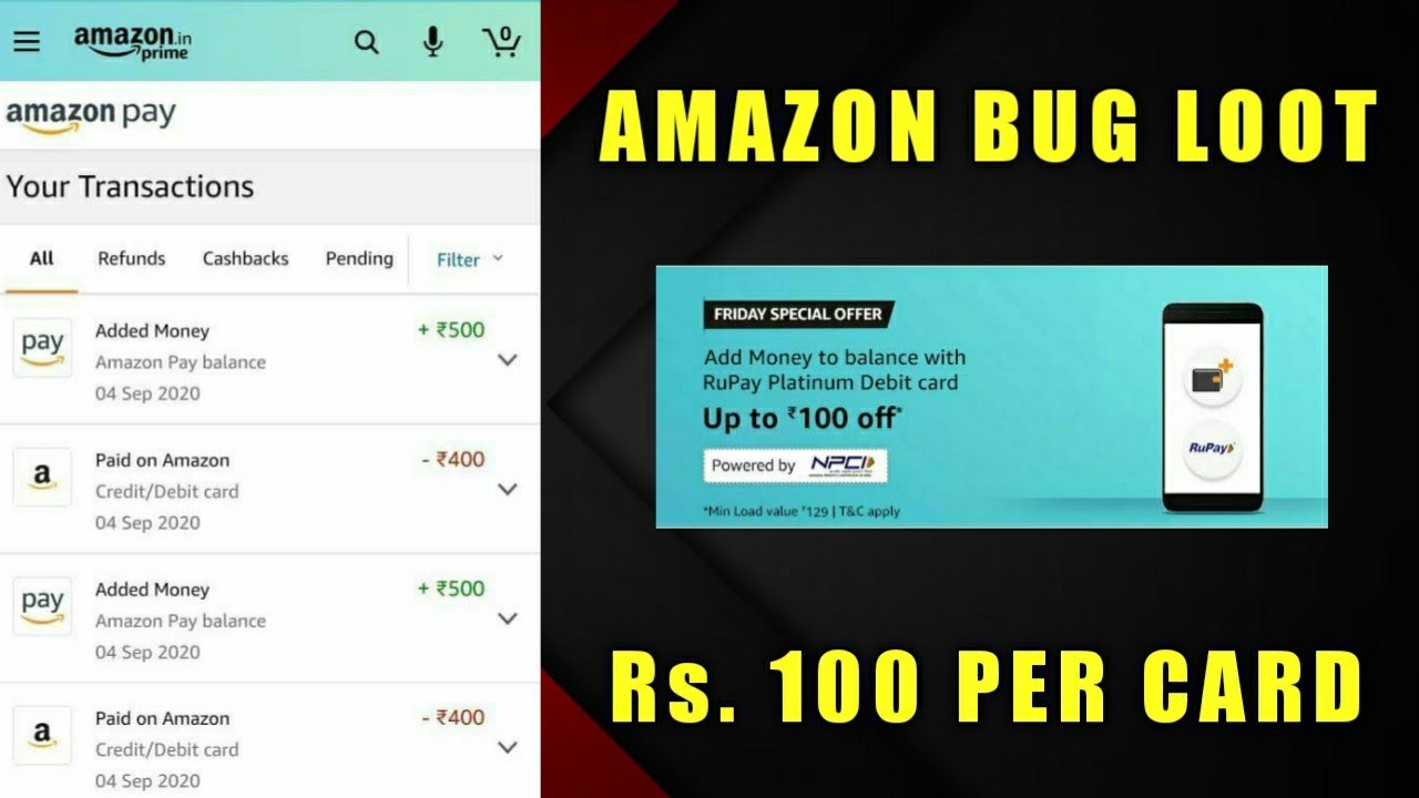 🔥Amazon BUG Loot | ₹100 Per Rupay Card | Hurry Up