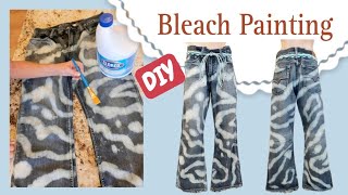 How To Bleach Paint Designs On Your Jeans