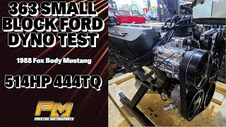 514HP 363ci Small Block Ford Dyno Testing for Anthony&#39;s &#39;88 Fox Body Mustang at Prestige Motorsports