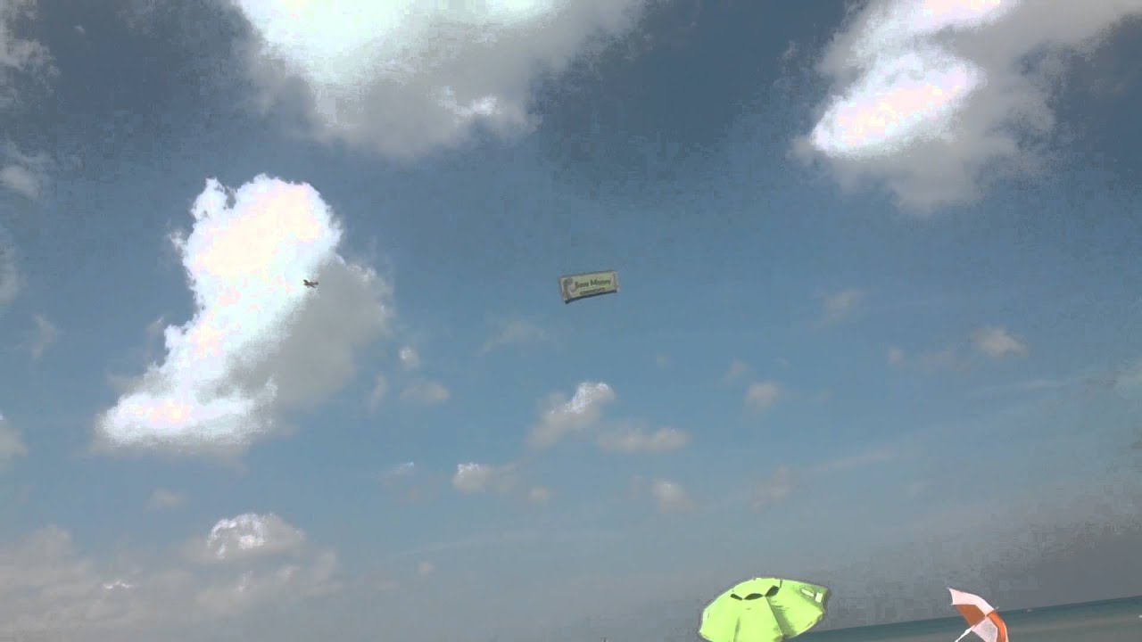 Plane Towing Banner, Clearwater Beach, Fl Pt.2