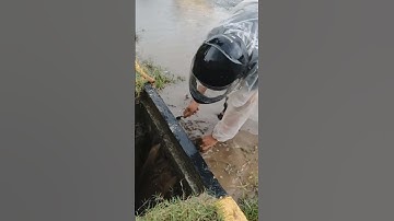 Remove trash and cleaning drain clog culvert #culverts #unclog #cleaning #remove