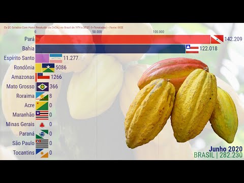 Vídeo: Países Líderes Na Produção De Cacau